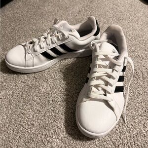 Adidas Cloudfoam White and Black Shoes